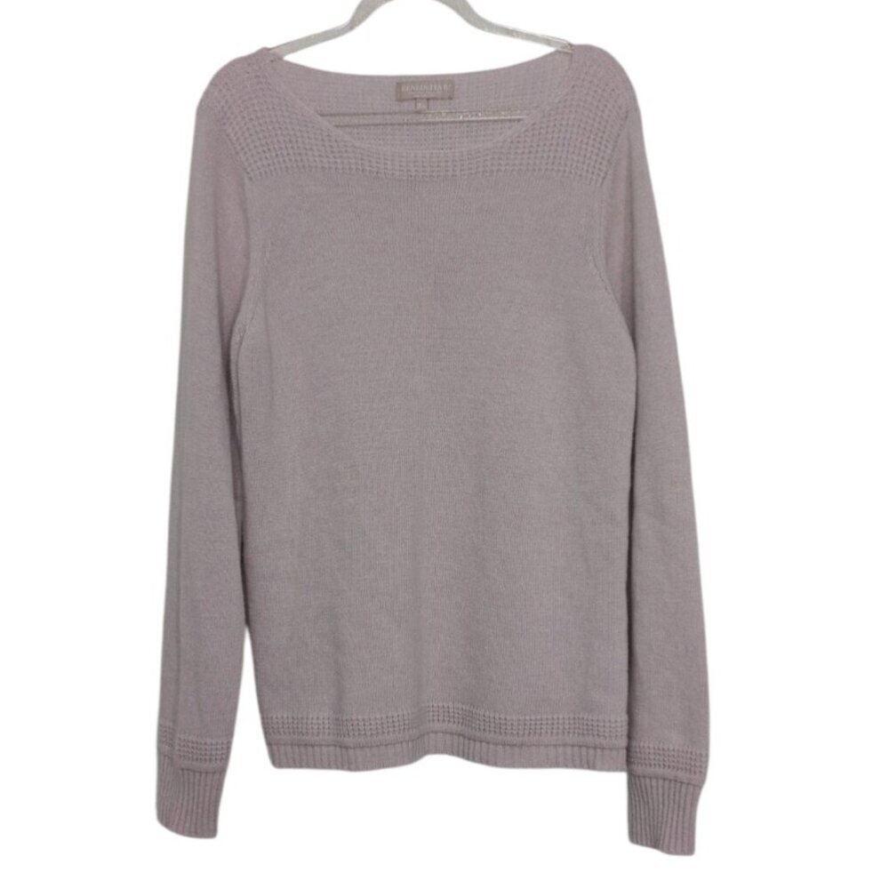 Benedetta B Merino Wool Cashmere Sweater Womens Size XL  Light Pink Italian